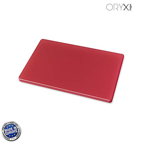 ORYX 5800500 Tabla Cortar Polietileno 30x20x1,5 cm. Color Rojo, Neutro