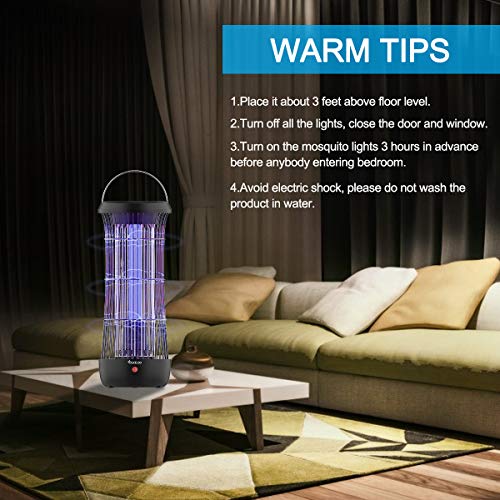 Osaloe Lámpara Antimosquitos Portátil, Asesino del Mosquitos y Insectos, Lámpara LED Iluminación Lámpara de Mosquitos Eléctrica para Casa, Cocina, Oficina, Dormitorio, Interior y Exterior