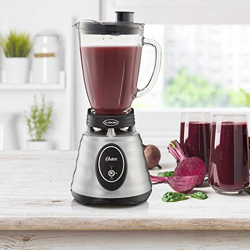 Oster Batidora de Vaso Clásica Reversa | Motor Reversible | 600W | Acero Inoxidable