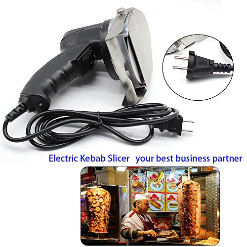 OUKANING Nuevo Cuchillo Cortador eléctrico para Kebab, Kebab Knife, Shawarma Eléctrico Gyro Doner Kebab 220V / 50Hz