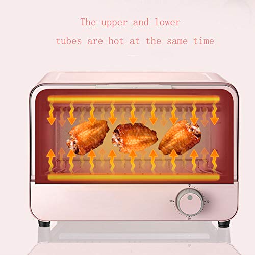 Oven CYN-Mini Tostador eléctrico de convección doméstico de 6L, operación con un botón y Control unificado de Temperatura del Tubo de Calentamiento de Vidrio de Cuarzo, 800W