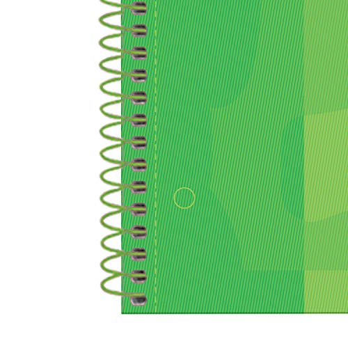 Oxford 100430199 - Cuaderno microperforado, A4 +, cuadrado, 90 g / m², Papel óptica, 80 hojas, Color verde