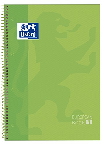 Oxford 100430199 - Cuaderno microperforado, A4 +, cuadrado, 90 g / m², Papel óptica, 80 hojas, Color verde