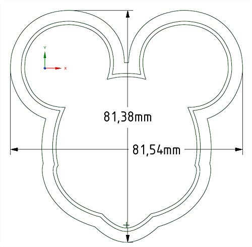 Pack de 2 Molde Cortador de Galletas - Dibujos Animados Disney – Minnie y Mickey Mouse (Turquesa)