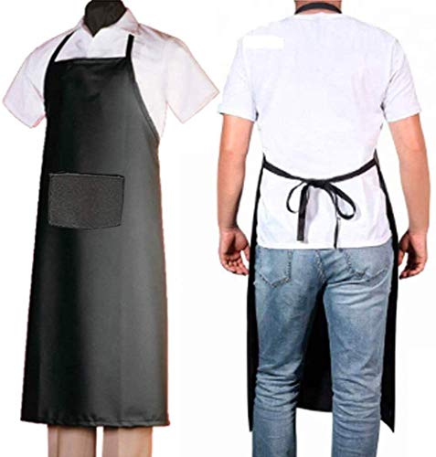 Pag Crane Kitchen Chef Delantal con Peto Mes de la Historia Negro Cuello Cintura Corbata Bolsillo Central Impermeable