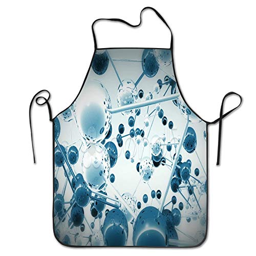 Pag Crane Molécula compleja Durable Ajustable Lavable Cocina Overlock Delantal Madre Regalo Cocina Hornear Restaurante Unisex