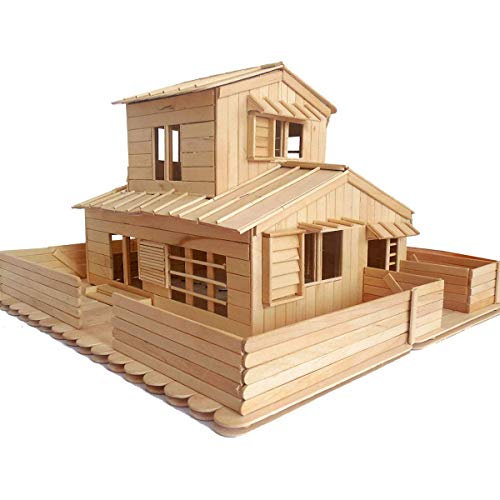 Palillo de madera natural para manualidades, 100 unidades de palo de madera para tartas de helado y manualidades infantiles
