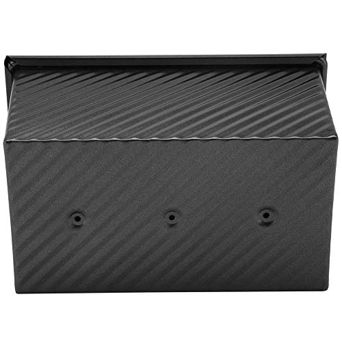 Pan Tostado con Tapa - Moldes Para Hornear con Pan Tostado Molde Para Pastel de Pan Molde Antiadherente Negro