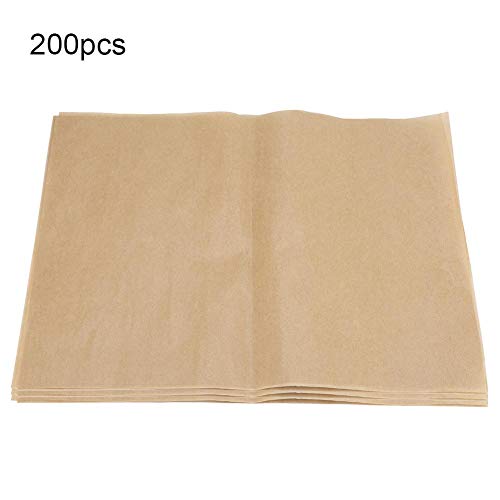 Papel de carnicero - 200 piezas de papel de barbacoa resistente al calor antiadherente Papel de aluminio cuadrado para barbacoa Hojas para hornear para parrilla
