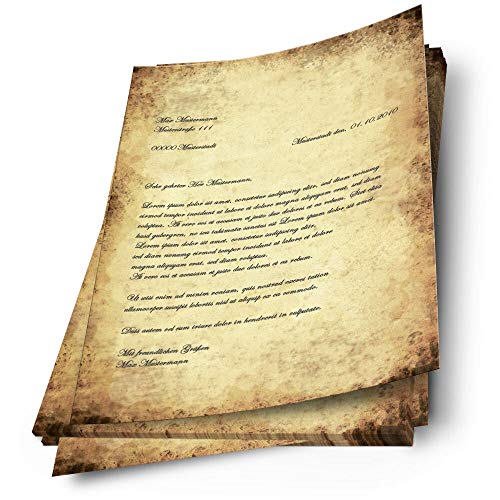 Papel de carta Certificado PAPEL VIEJO - 50 Hojas formato DIN A4 - Paper-Media