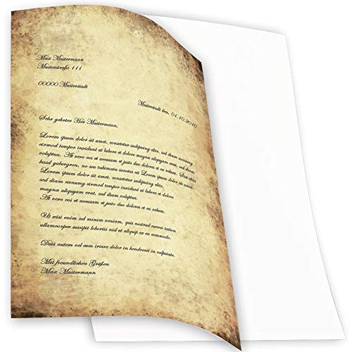 Papel de carta Certificado PAPEL VIEJO - 50 Hojas formato DIN A4 - Paper-Media