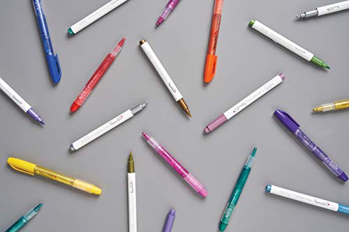 Papermania Metallic Pens - Rotulador permanente (con punta redonda, 0.5 mm, 8 unidades), multicolor