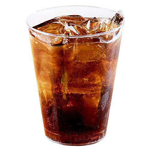 Paquete de 40 - Vasos de plástico duro | Vidrio transparente para fiestas - 200 ml (7 oz)