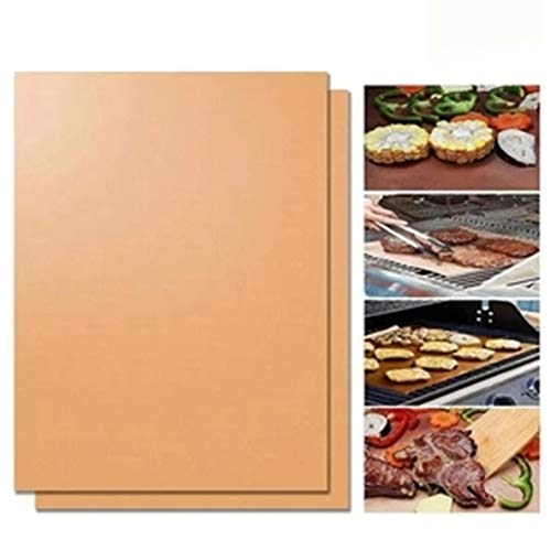 Parrilla antiadherente para parrilla Parrilla Bbq Bolsa Fibra de vidrio Alambre de acero con bajo contenido de carbono Limpie fácilmente Resistencia al calor Recubrimiento antiadherente (cobre)