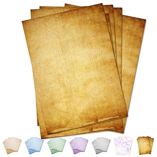 Partycards Papel de Escribir | 50 Hojas |Marrón|Formato DIN A4 (21,0 x 29,7 cm)|Gramaje 90 g/m² |impresión a Doble Cara, Adecuada para Todas Las impresoras