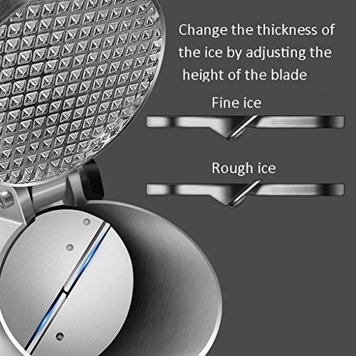 Peixia Ice Crusher Máquina trituradora de hielo eléctrica Máquina de aguanieve Máquina de cono de nieve de acero inoxidable para helados máquina de afeitar de hielo eléctrica para uso doméstico y co