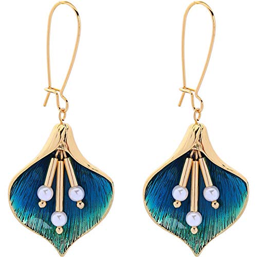 Pendientes De Flores Pendientes De Orquídeas De Perlas Esmaltadas Delicadas Pendientes Personalizados
