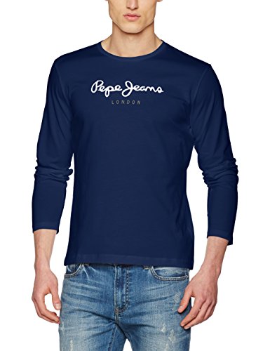 Pepe Jeans Eggo Long PM501321 Top de manga larga, Azul (Navy 595), Small para Hombre