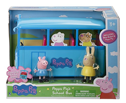 Peppa Pig Autobús del Cole, Color Azul, (Bandai 92637)