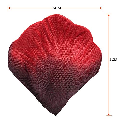 Pétalos de Rosa de Seda,1000 Pack Pétalos de Flores Decoración Romántica Artificiales para Boda Dispersión Mesa de Confeti del San Valentín 5 * 5cm Blanco