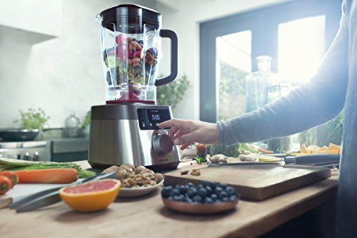 Philips Energizer HR3868/00 - Batidora de Vaso, 2000 W, Jarra 2 L, Tritan, Cupula Silenciosa, Acero Inox