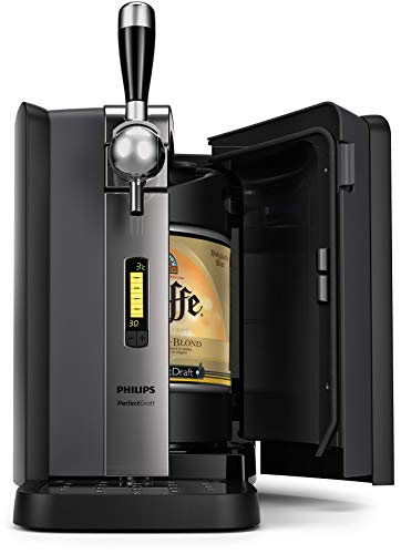 Philips HD3720/25 - Dispensador de Cerveza de Barril, 6 L, Pantalla LCD con Indicador Temperatura, Hasta 30 Dias de Cerveza Fresca, Color Negro