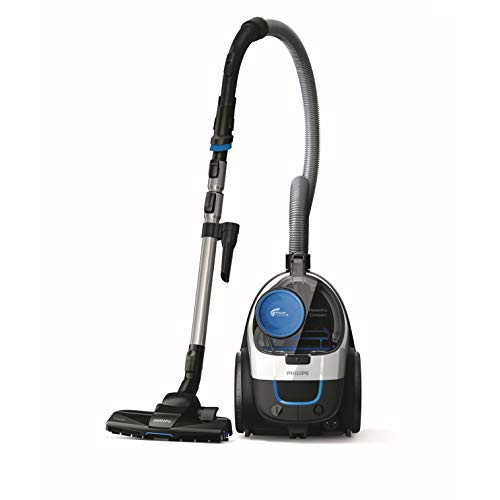 Philips PowerPro Compact FC9332/09 - Aspirador con Sistema Ciclonico sin Bolsa, Deposito 1.5 L, Filtro Antialergias, Facil de Limpiar