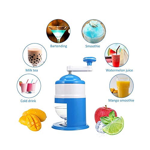 Picadora de hielo eléctrica con cuchara para hielo y caja de tolva extraíble grande para hacer conos de nieve, licuado, granizado, cóctel, frappe, té helado y café, etc. Máquina de hielo para hacer