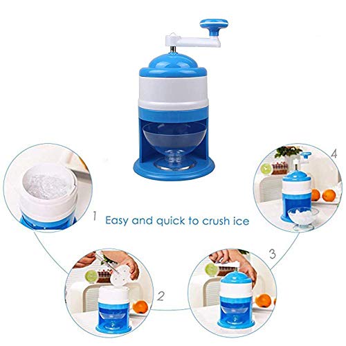 Picadora de hielo eléctrica con cuchara para hielo y caja de tolva extraíble grande para hacer conos de nieve, licuado, granizado, cóctel, frappe, té helado y café, etc. Máquina de hielo para hacer