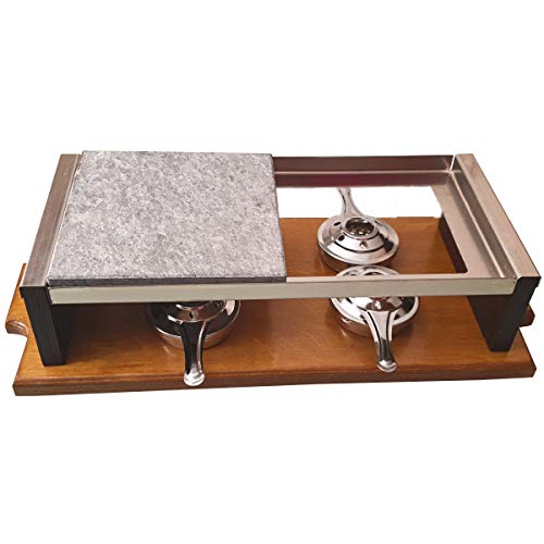 Piedra para Asar Carne a la Piedra de 20x40x2,5 cm Especial Chuletón con 4 quemadores