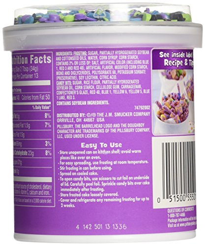Pillsbury Funfetti Frosting - Bold Purple - 15.6 Ounces