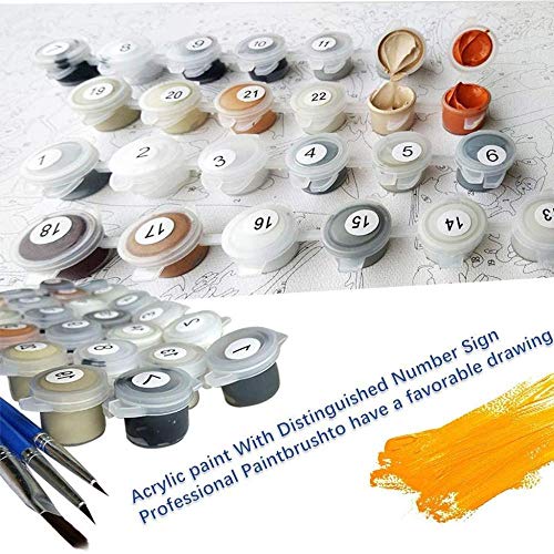 Pintar por Numeros para Adultos Niños Pantera DIY Pintura Al Óleo por Número Kit con Pinceles y Pinturas Conjunto Completo de Pinturas para el Hogar 40x50 cm(Sin Marco)