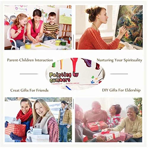 Pintar por Numeros para Adultos Niños Pantera DIY Pintura Al Óleo por Número Kit con Pinceles y Pinturas Conjunto Completo de Pinturas para el Hogar 40x50 cm(Sin Marco)