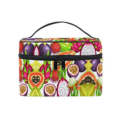 Pitaya Hami Melon Bolsa Mochila de Maquillaje Almacenamiento Organizador de Cosméticos Portátil Estuche para Mujeres Señoras Niñas