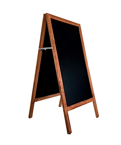 Pizarra caballete. Pizarra negra doble cara apta para tizas normales y rotuladores efecto tiza. 90 x 50 cm. Ideal para bar, restaurante, hostelería, infantil, habitación niños, etc.