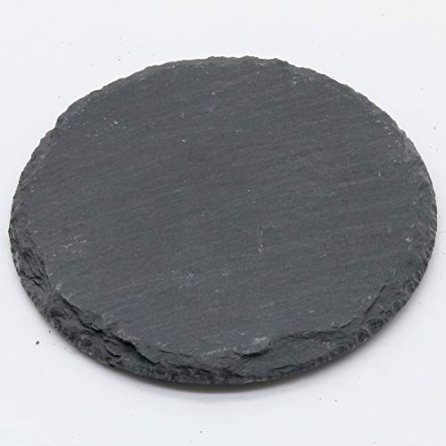Pizarra para queso, bandeja de piedra sólida, tabla para servir queso y carne para el hogar, restaurante, cafetería, negro, 10x10x1cm