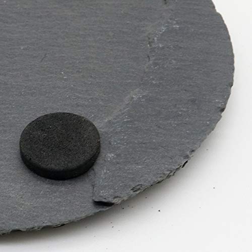 Pizarra para queso, bandeja de piedra sólida, tabla para servir queso y carne para el hogar, restaurante, cafetería, negro, 10x10x1cm