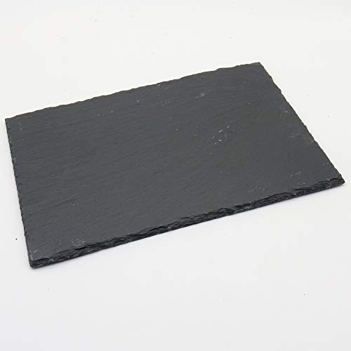 Pizarra para queso, bandeja de piedra sólida, tabla para servir queso y carne para el hogar, restaurante, cafetería, negro, 30x20x1cm
