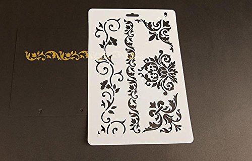 Plantillas con diferentes patrones para pintar con aerógrafo, para manualidades y decoración, de Teabelle