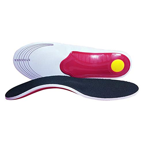 Plantillas ortopédicas con soporte para arco para dolor de talón, fascitis plantar, rodilla y dolor de espalda, diseño para hombres y mujeres, negro, Large