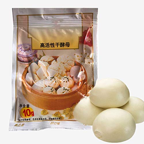planuuik 5 Bolsas 50 g Pan de Pastel Levadura Seca instantánea Altamente Activa para cocinar en la Cocina Hornear Bollos al Vapor Baozi Mantou Ingredientes Suministros de Material