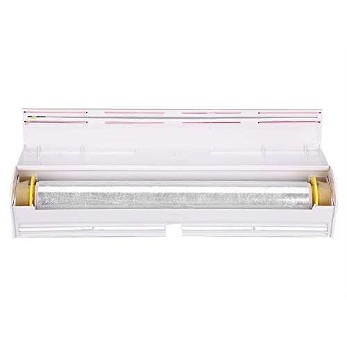 Plástico Transparente Cutter, Abrigo Del Alimento Del Dispensador, Cocina Cortador Papel Film Dispensador Y El Cortador De Almacenamiento Triturador Wrap-Accesorios De Cocina ( Color : Transparent )