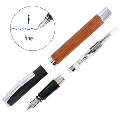 Pluma estilográfica Online Vision Nature 36915, con estuche de regalo, color palisandro