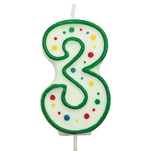 PME Vela Verde de Número 3, Tamaño Grande