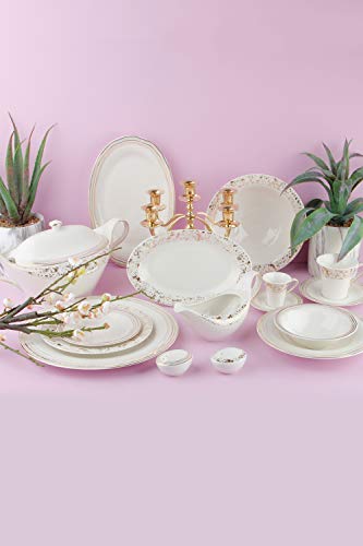 Porland Bohemia - Vajilla para 12 personas (85 piezas, porcelana)