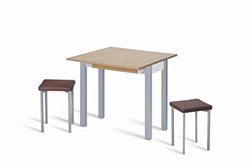 Portus Libro Mesa De Cocina, Melamina Natural, 80 X 40