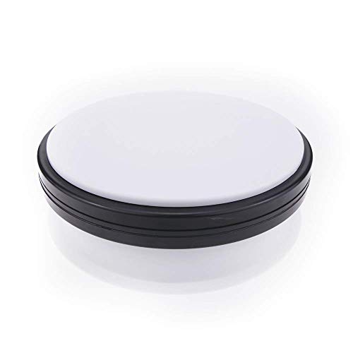 PrimeMatik - Base giratoria eléctrica de 15 cm. Plataforma Rotatoria de Color Blanco