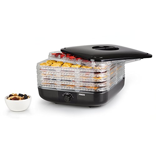 Princess 112380 Deshidratador de alimentos, seis niveles, temperatura ajustable