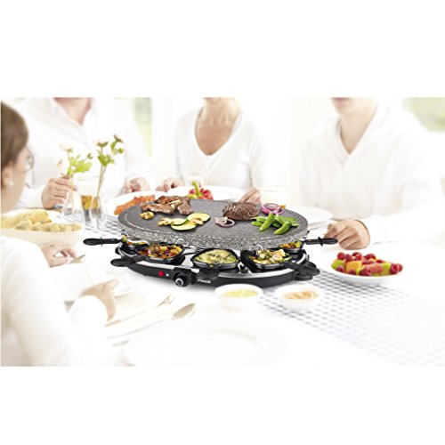 Princess 162720 - Parrilla para 8 Personas, Piedra Oval y Raclette Party