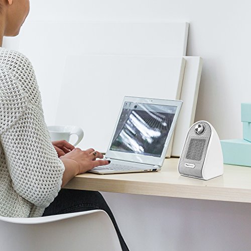 Pro Breeze Calefactor Eléctrico Cerámico 500W - con Termostato Ajustable, Bajo Consumo y Protección contra Sobrecalentamiento - Calentador de Cerámica PTC